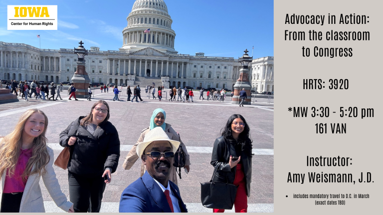 course poster Advocacy in Action