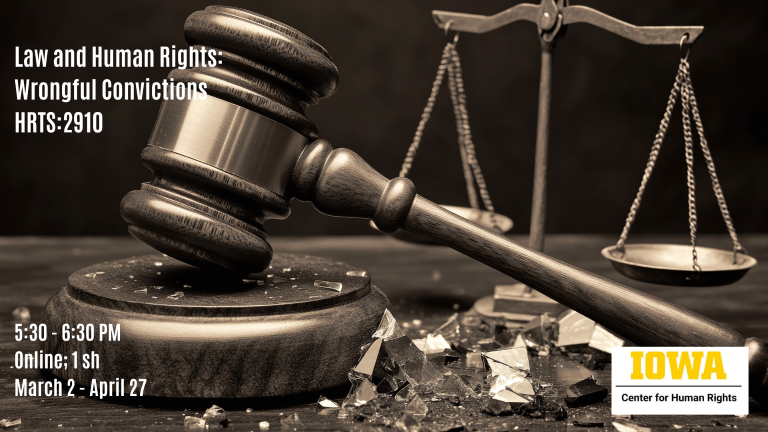 course poster Wrongful Convictions