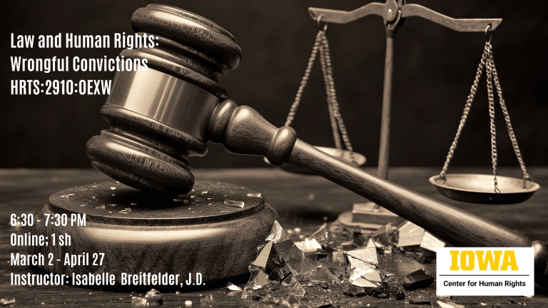 course poster Wrongful Convictions