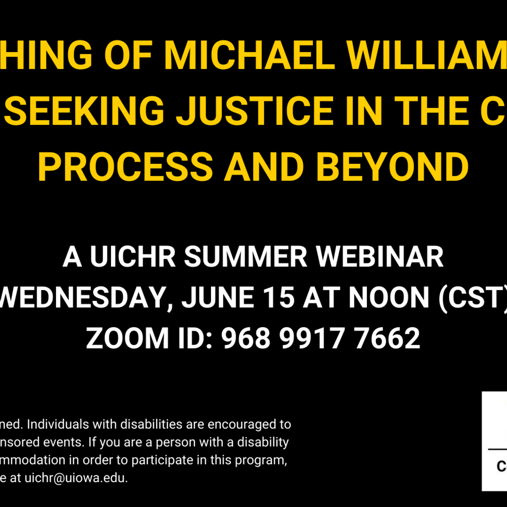 The Lynching of Michael Williams in Iowa in 2020: Seeking Justice in the Criminal Process and Beyond promotional image