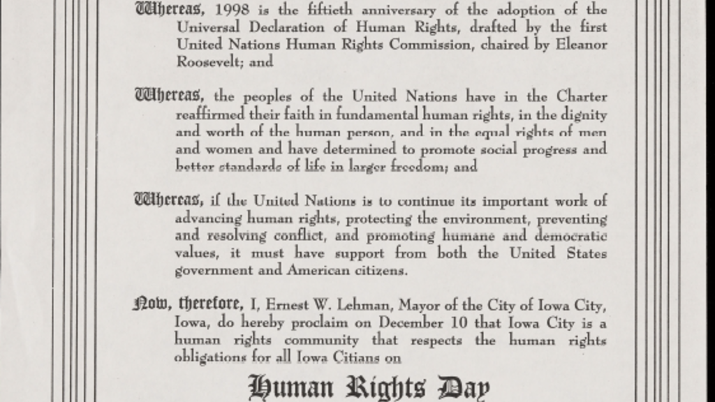 City of Iowa City Proclamation