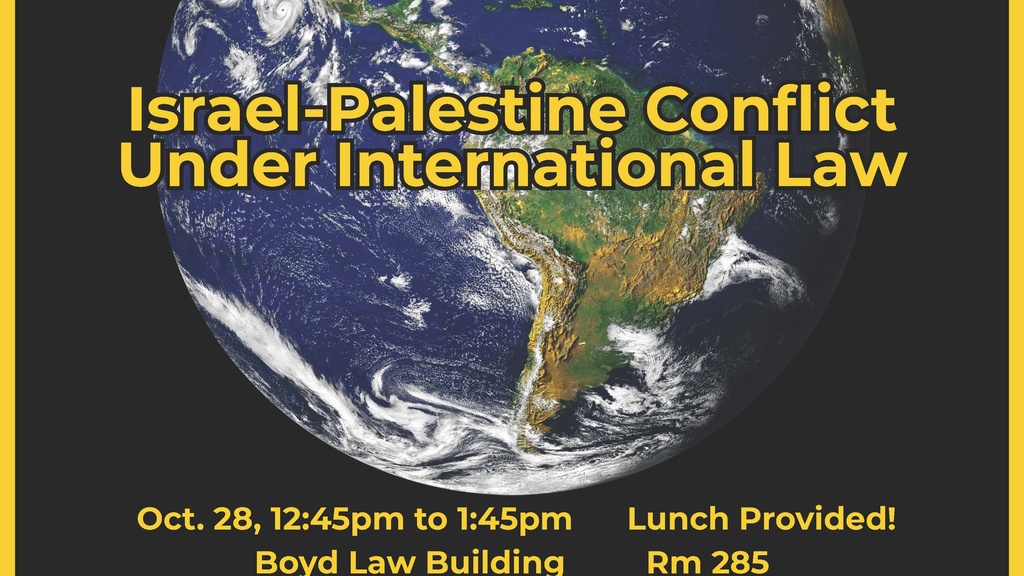 Global Perspectives: Israel-Palestine Conflict Under International Law promotional image